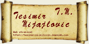 Tešimir Mijajlović vizit kartica